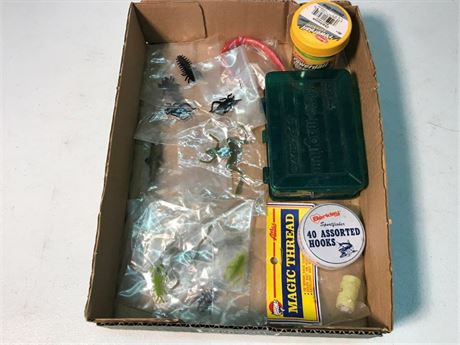 Flat of Fishing Supplies