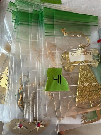 Vintage Gold Metal Ornaments