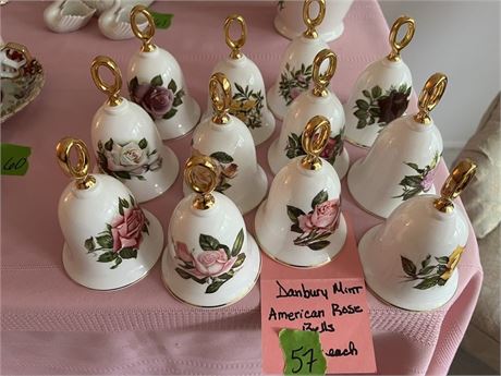 Danbury Mint American Rose Bells, England