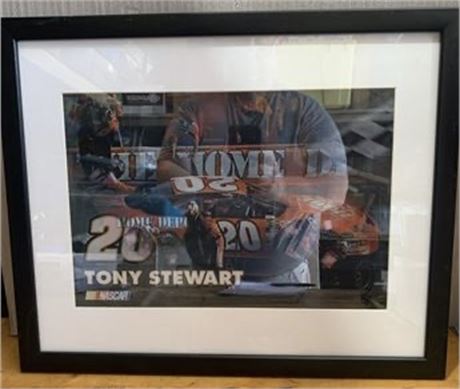 Nascar Images In Motion Home Depot Framed Collectible Art Picture 21.5 x 17.75