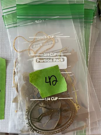 Vintage Gold Metal Ornaments