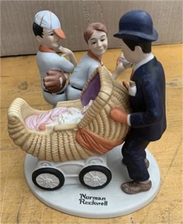 Norman Rockwell Danbury Mint Babysitter Collectible Figurine