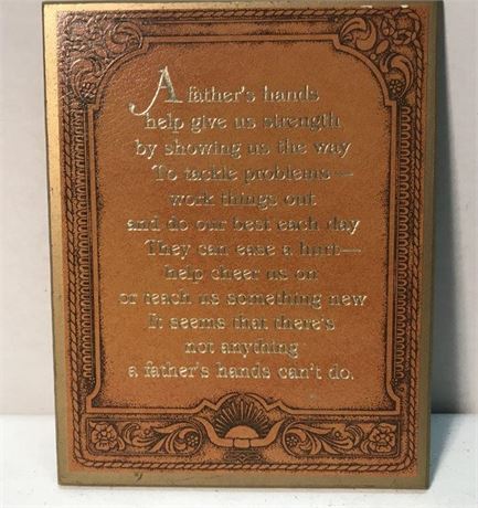 Fathers Plaque