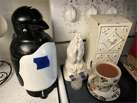 Penguin Carafe and Misc Decor
