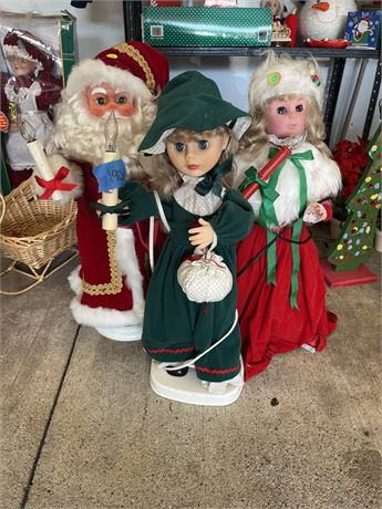 Christmas Decor, Vintage Animated Dolls