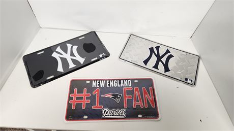 3 Metal Signs
