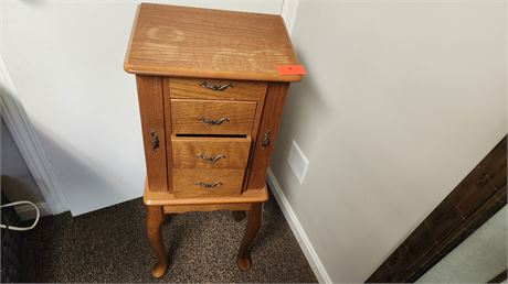 Small Standing Jewelry Box. Faded Top  & Needs Tightened & EMPTY