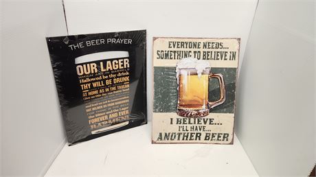 2 Metal Signs