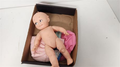 Vintage Kewpie Doll & 0-6 Months Baby Hats
