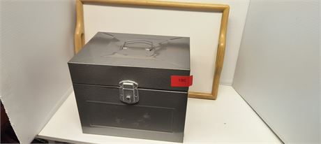 Tray and metal box