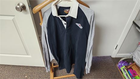 Harley Davidson Long Sleeve Knit Shirt. Size XL