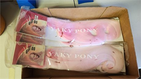 2 Dress Up Pink Wigs