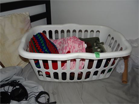 Laundry Basket and Cloths