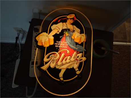 Lighted Blatz Sign
