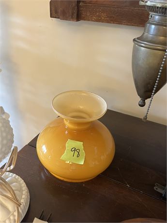 Vintage Amber Glass Lamp Shade