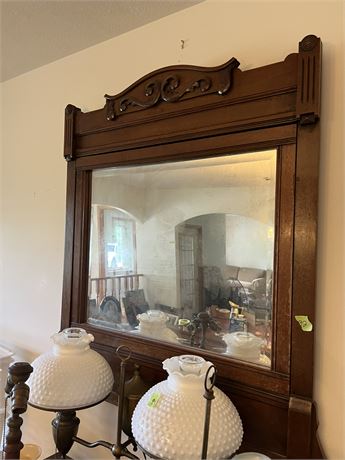 Antique Wood Mirror