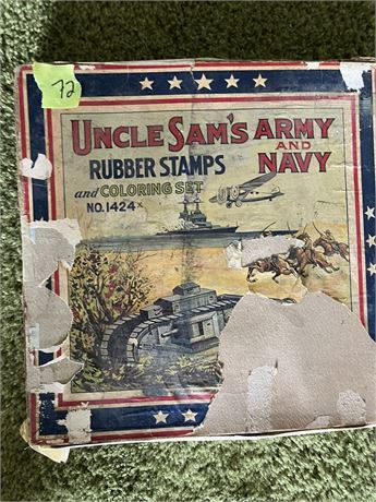 Vintage Uncle Sam's Army and Navy Rubber Stamps