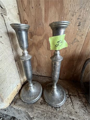 Antique Metal Candlesticks