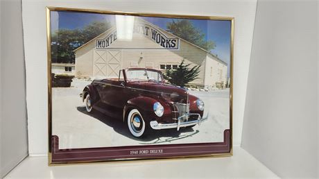 2 Framed Classic Car Pictures