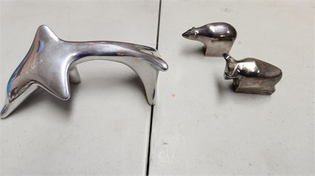 Lot Of 3 Unique Animal Decorative Pieces