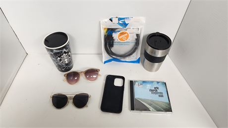Starbucks Cup & Sunglasses & Miscellaneous Items