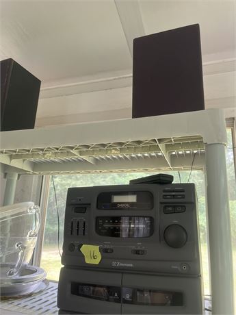 Radio, CD, Cassette Player and Speakers