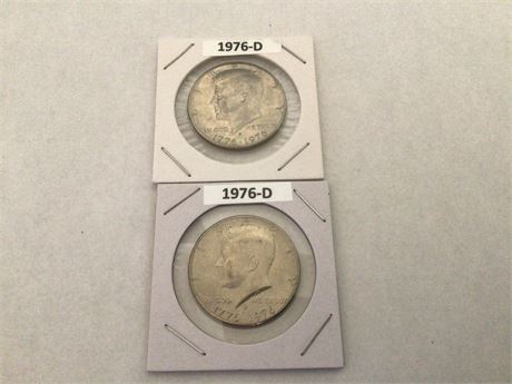 2 - 1976 Bicentennial 1/2 Dollars Coins