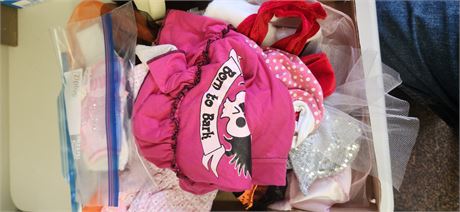 Large lot of dog clothing