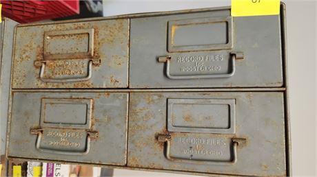 Empty Metal Storage File Drawer.