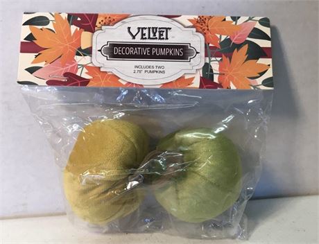 Velvet Decorative Pumpkins
