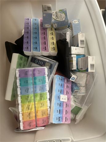 Medical Supplies Tote Lot