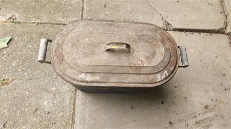 Vintage Galvanized Bucket With Lid
