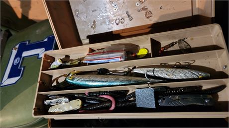 Vintage Tackle Box With Tackle