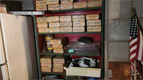 Shelf Cleanout. Some Cigar Boxes Are Empty & Some Have Stuff In Them.