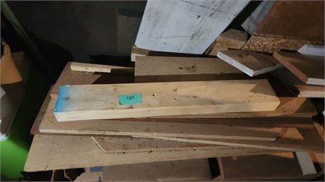 Lot Of Wood Pieces & Hardwood Floor Planks In Boxes