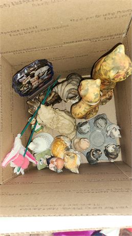 Box Of Cat Collectables
