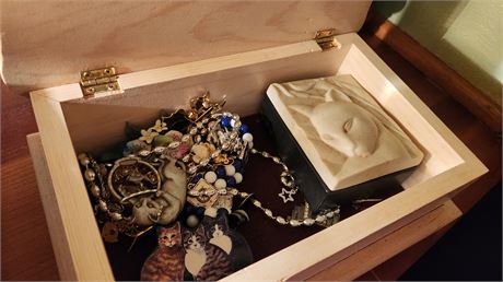 Wood Box & Jewelry