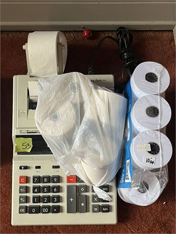 Adding Machine and Paper