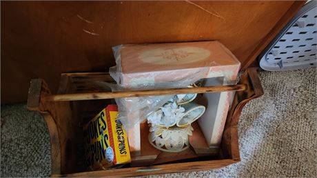 Wood Basket & Miscellaneous