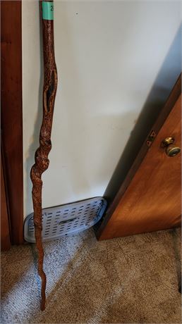 Wood Carved Walking Stick