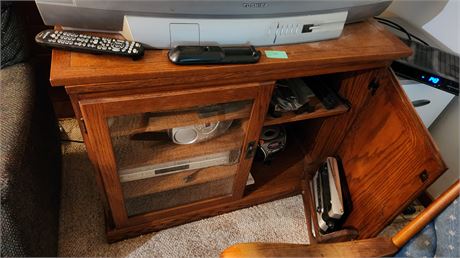 TV stand and contents