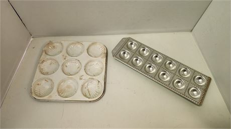 Vintage Raviolamp Ravioli Maker & Sea Shell Baking Pan