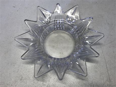 Clear Glass Sunburst Dish