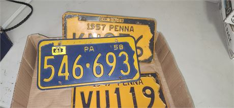 Vintage PA license plates