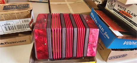 Vintage Red Accordion.