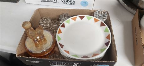 Lot Of Glassware & Plates