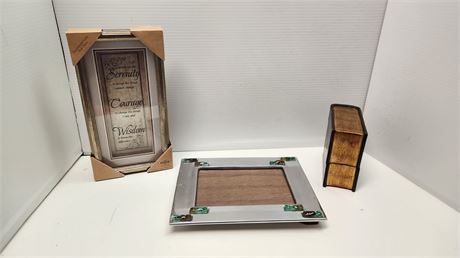 Book Shaped Coasters With Holder & Nice Picture Frame & Wall Hanging Decoration