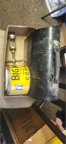 Lunch box and wine opener
