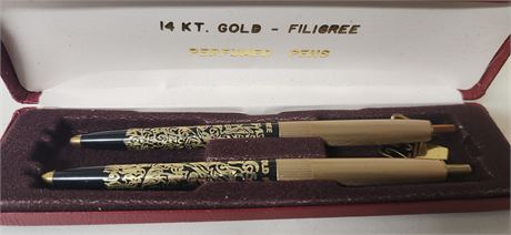 Lot of two pen and pencil sets