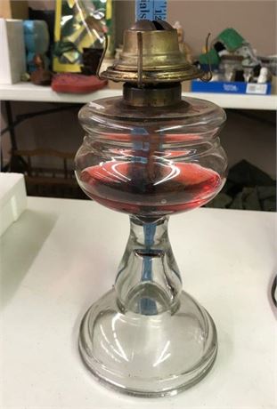 Clear Glass Oil Lamp